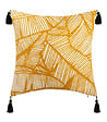 ATMOSPHERA - Housse de Coussin Tropiques et Pompons 40 x 40 cm - vignette