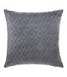 ATMOSPHERA - Coussin déhoussable Gris foncé motif en relief 40 x 40 cm - vignette