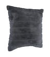 ATMOSPHERA - Coussin déhoussable en Fourrure Gris foncé 45 x 45 cm - vignette