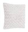 ATMOSPHERA - Coussin déhoussable en Fourrure Bouclée Écru 45 x 45 cm - vignette