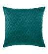 ATMOSPHERA - Coussin déhoussable Bleu Canard motif Losange en relief 40 x 40 cm - vignette