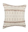ATMOSPHERA - Housse de coussin  en coton Beige lin tufté 40 x 40 cm - vignette