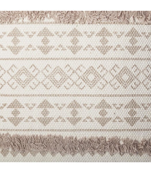 ATMOSPHERA - Housse de coussin  en coton Beige lin tufté 40 x 40 cm - large