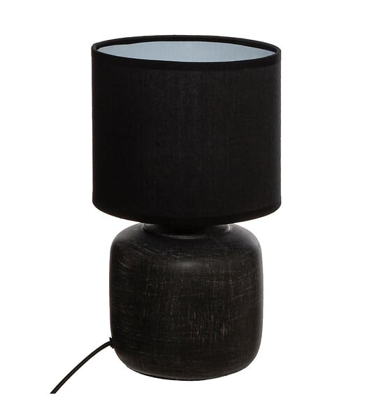 ATMOSPHERA - Lampe en Céramique Noire H 26,5 cm - large