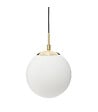 ATMOSPHERA - Luminaire Suspension Boule en Verre Blanc D 20 cm - vignette