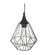 ATMOSPHERA - Luminaire Suspension en Métal filaire Noir D 19 cm - vignette