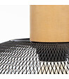 ATMOSPHERA - Luminaire Suspension en Métal Noir et Bois D 30 cm - vignette