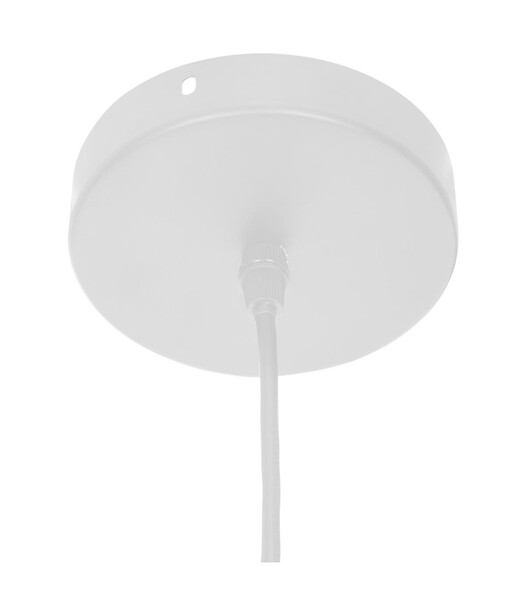 ATMOSPHERA - Luminaire Suspension en Bois et Métal Blanc D 15 cm - large
