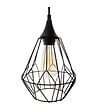 ATMOSPHERA - Luminaire Lustre 3 Suspensions en Métal filaire Noir - vignette