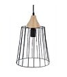 ATMOSPHERA - Luminaire Suspension en Métal filaire Noir D 23 cm - vignette