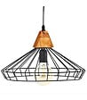 ATMOSPHERA - Luminaire Suspension en Métal filaire Noir D 38 cm - vignette