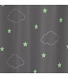 ATMOSPHERA - Rideau occultant Gris avec Étoiles phosphorescentes 140 x 250 cm - vignette