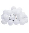 ATMOSPHERA - Guirlande décorative lumineuse 20 LED Boules en Coton Blanc D 6 x L 435 cm - vignette
