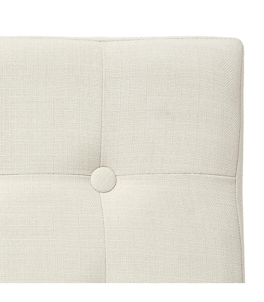 ATMOSPHERA - 2 en 1 Pouf pliant et coffre de rangement Beige aspect Lin 38 x 38 cm - large
