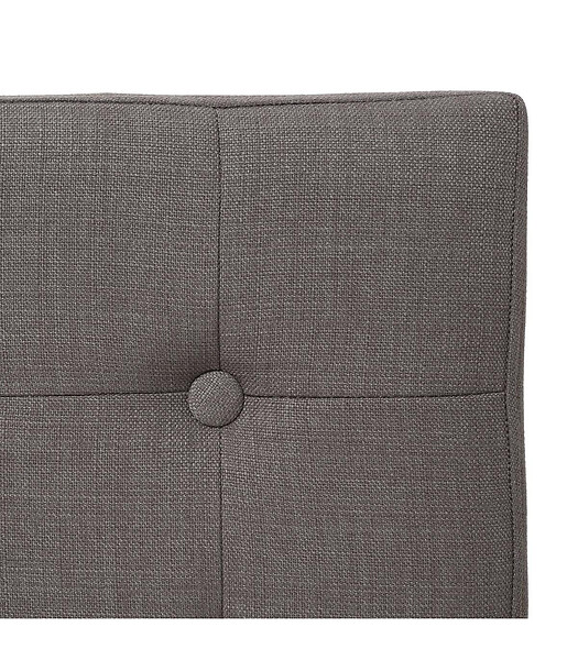 ATMOSPHERA - 2 en 1 Pouf pliant et coffre de rangement Gris Taupe aspect Lin 38 x 38 cm - large