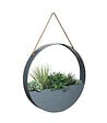 ATMOSPHERA - Plantes vertes artificielles dans Suspension en Métal Gris - vignette