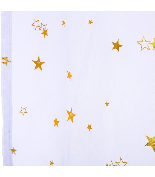 ATMOSPHERA - Rideau Voilage motifs Étoiles Or 140 x 250 cm déco enfant - large