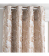 ATMOSPHERA - Rideau à œillets Jacquard Beige Lin 140 x 260 cm - vignette