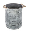 ATMOSPHERA - Lot de 2 Pots de fleurs Seau en métal Gris Vintage - vignette