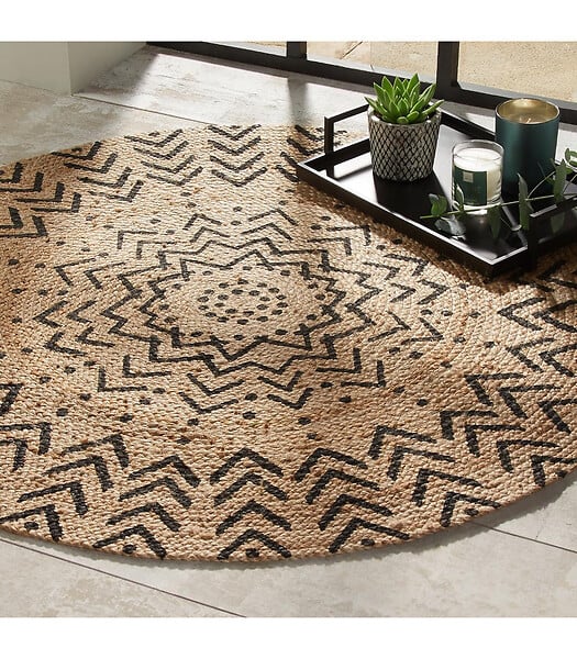 ATMOSPHERA - Tapis rond en jute déco living D 120 cm - large