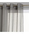 ATMOSPHERA - Voilage à œillets Etamine Gris 140 x 240 cm - vignette