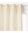ATMOSPHERA - Voilage à œillets Beige Lin aspect satiné 140 x 240 cm - vignette