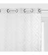 ATMOSPHERA - Voilage à œillets Blanc motif en relief brodé 140 x 240 cm - vignette