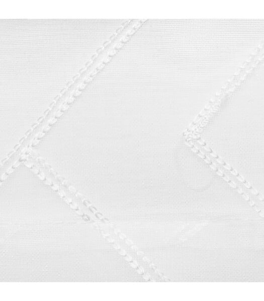 ATMOSPHERA - Voilage à œillets Blanc motif en relief brodé 140 x 240 cm - large