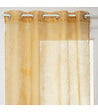 ATMOSPHERA - Voilage à œillets Ocre motif Feuille 140 x 240 cm - vignette