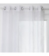 ATMOSPHERA - Voilage à œillets Blanc motif Feuille 140 x 240 cm - vignette