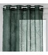 ATMOSPHERA - Voilage à œillets Vert motif Feuille 140 x 240 cm - vignette