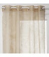 ATMOSPHERA - Voilage à œillets Beige Lin motif Feuille 140 x 240 cm - vignette
