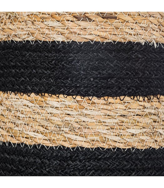 ATMOSPHERA - Set de 4 Paniers de rangement en Jute et Seagrass noir  et naturel - large