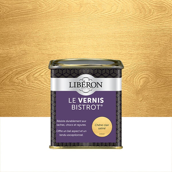 LIBERON - Vernis Bistrot Satin - Chêne clair - 0,25 L - large