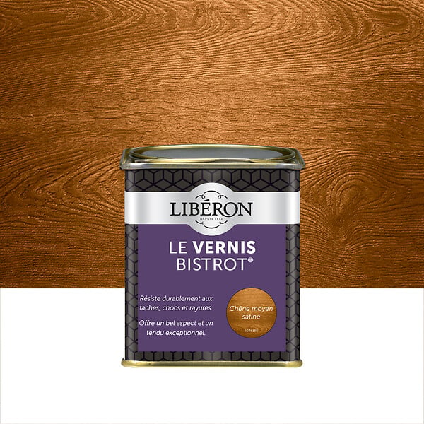 LIBERON - Vernis Bistrot Satin Chêne Moyen 0.25L - large