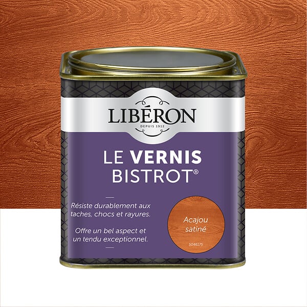 LIBERON - Vernis Bistrot Satin Acajou Pot 0.5l - large