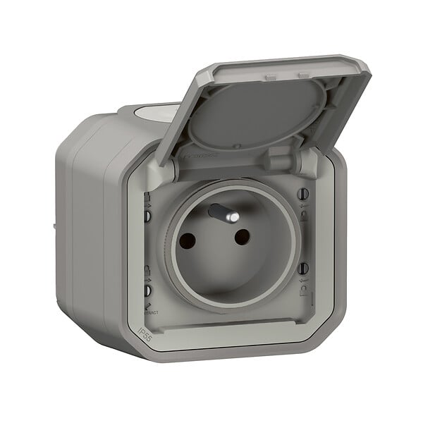 LEGRAND - Prise de courant étanche Plexo - Gris - IP55 - large