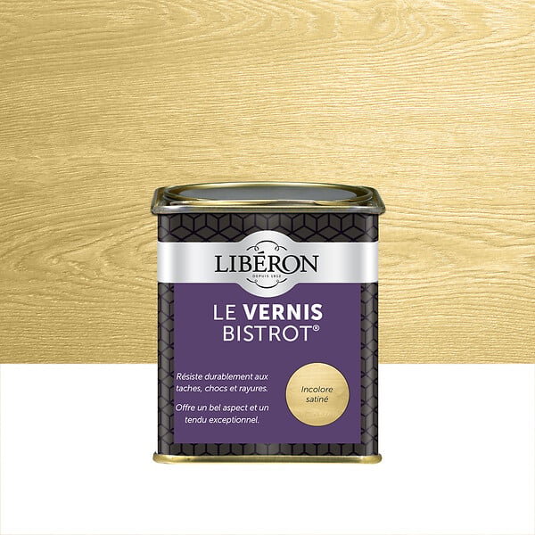 LIBERON - Vernis Bistrot satin incolore - bois intérieur - 0,25 L - large
