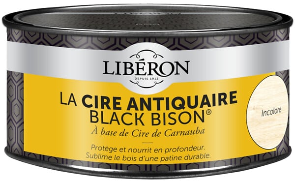 LIBERON - Cire antiquaire pâte Black Bison Incolore 0,5L - large