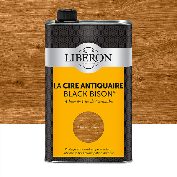 LIBERON - Cire liquide Cire de Carnauba Black Bison Chêne Moyen 1L - large
