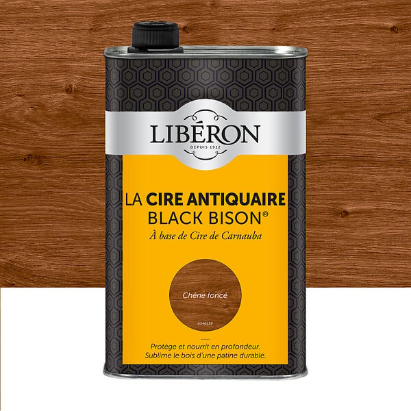 LIBERON - Cire antiquaire Liquide Black Bison Chêne Foncé 1L - large