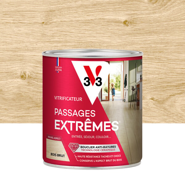 V33 BOIS - Vitrificateur passages extrêmes® bois brut 0,75 L - large