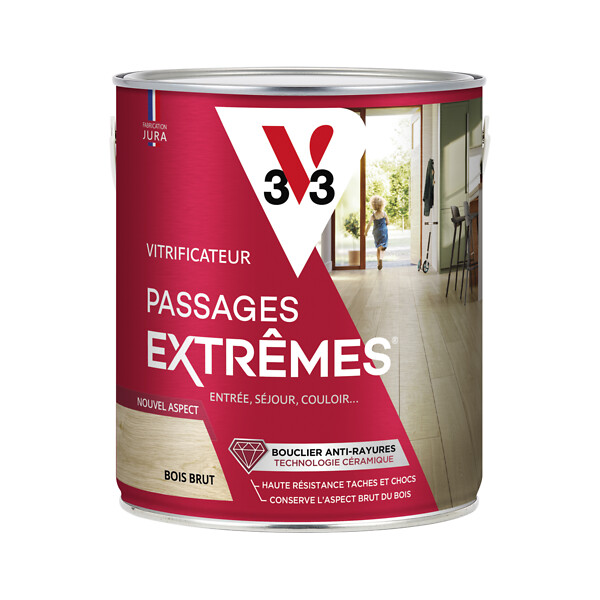 V33 BOIS - Vitrificateur bois brut mat - 2,5L - large