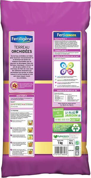 FERTILIGEN - Terreau pour orchidées - 6L - large