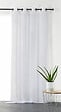 LINDER - Voilage oeillets Cordelette blanc 140x250 - vignette