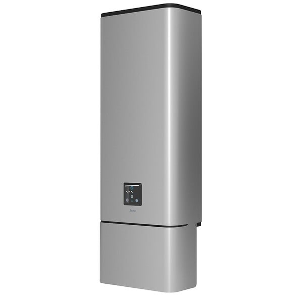 SAUTER - Cache-raccord chauffe-eau acier gris aluminium - large