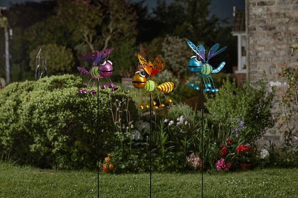 SMARTSOLAR - Pique décorative GloBugs - Fer - Phosphorescente - large