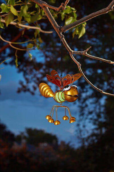 SMARTSOLAR - Lot de 3 insectes décoratifs phosphorescents métal plastique - large