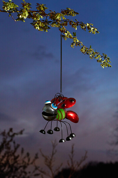 SMARTSOLAR - Coccinelle phosphorescente LadyGlo - H.26xl.15.5xP.9.5cm - large