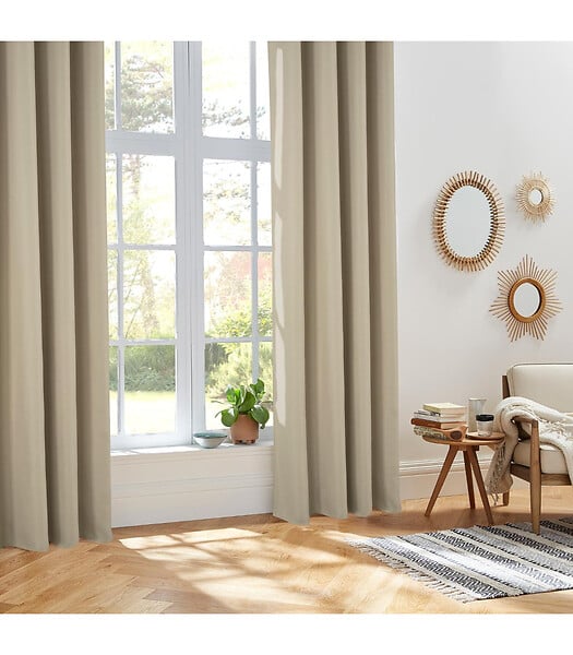ATMOSPHERA - Rideau à œillets Isolant Beige Lin   140 x 260 cm - large